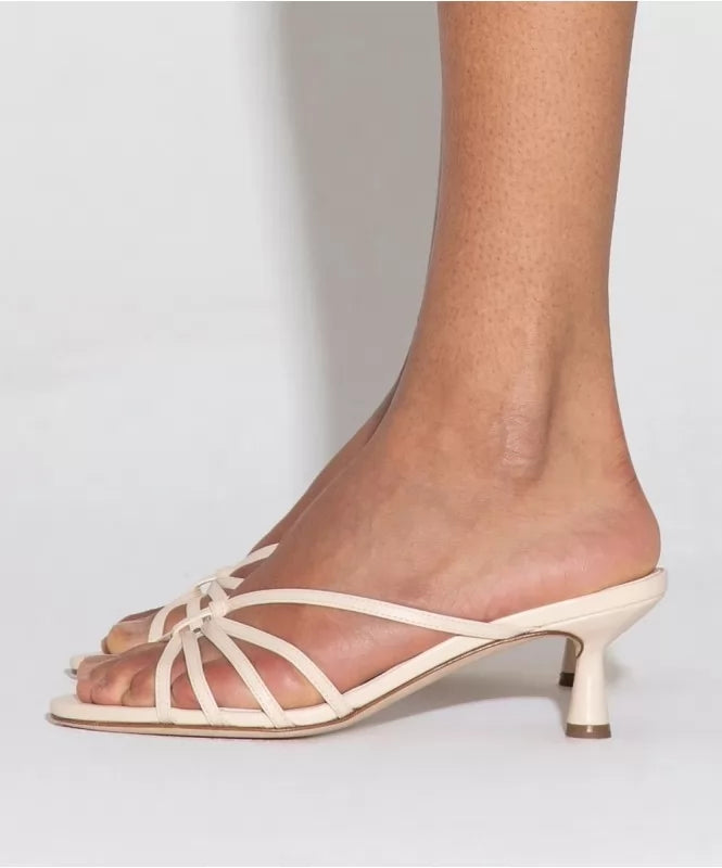 Strappy Cream Heels