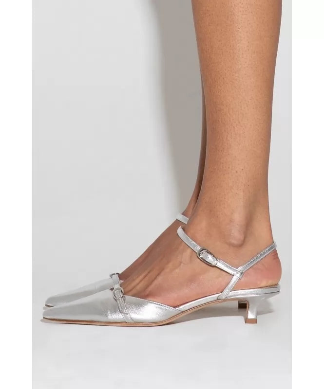 Silver Shine Pointed Heels