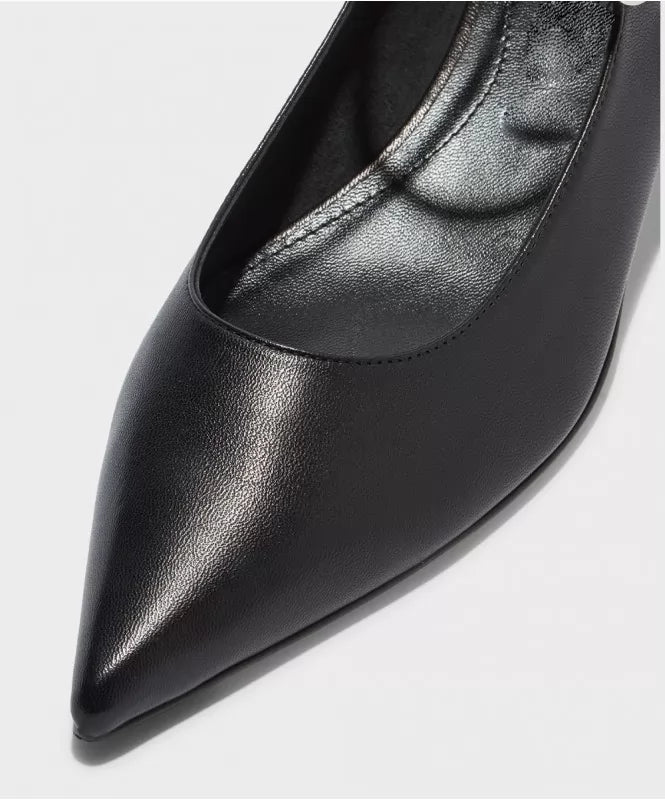 Pointed Black Maryjane Pumps